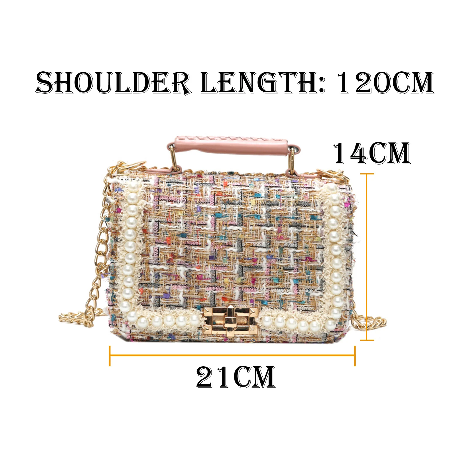 

Fashion Lattice Pattern Women PU Shoulder Bag Fashion Classical Casual Portable Female Chain Leather Travel Flap Bag WB1822