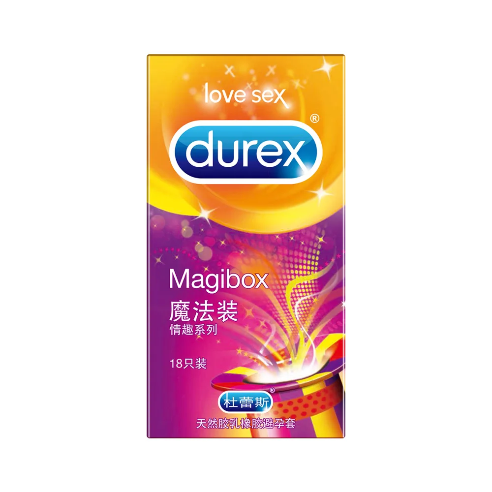 Презервативы Durex Magicbox 18 шт. 4 стиля с ребристыми краями 52 5 мм 56 презервативы из
