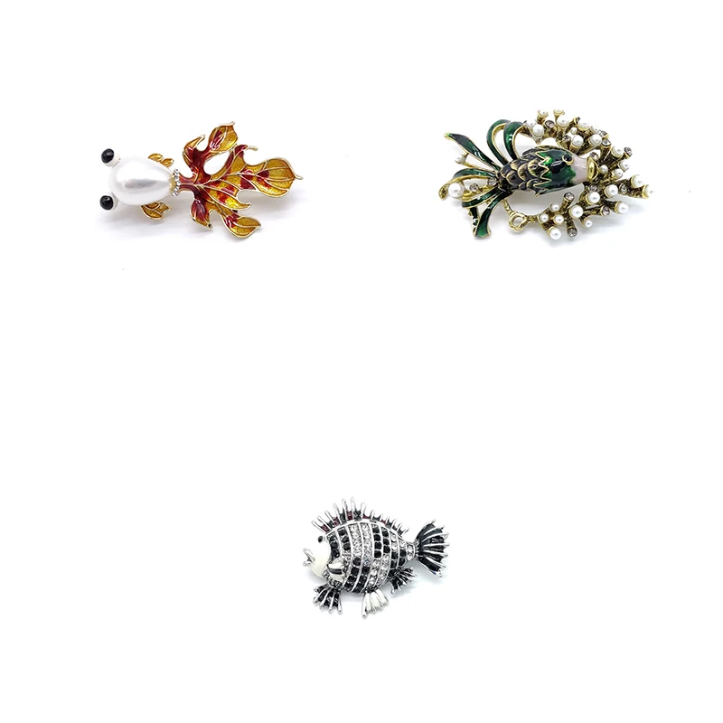 PD брошь модная одежда высокого класса с имитацией жемчужное животное Золотая