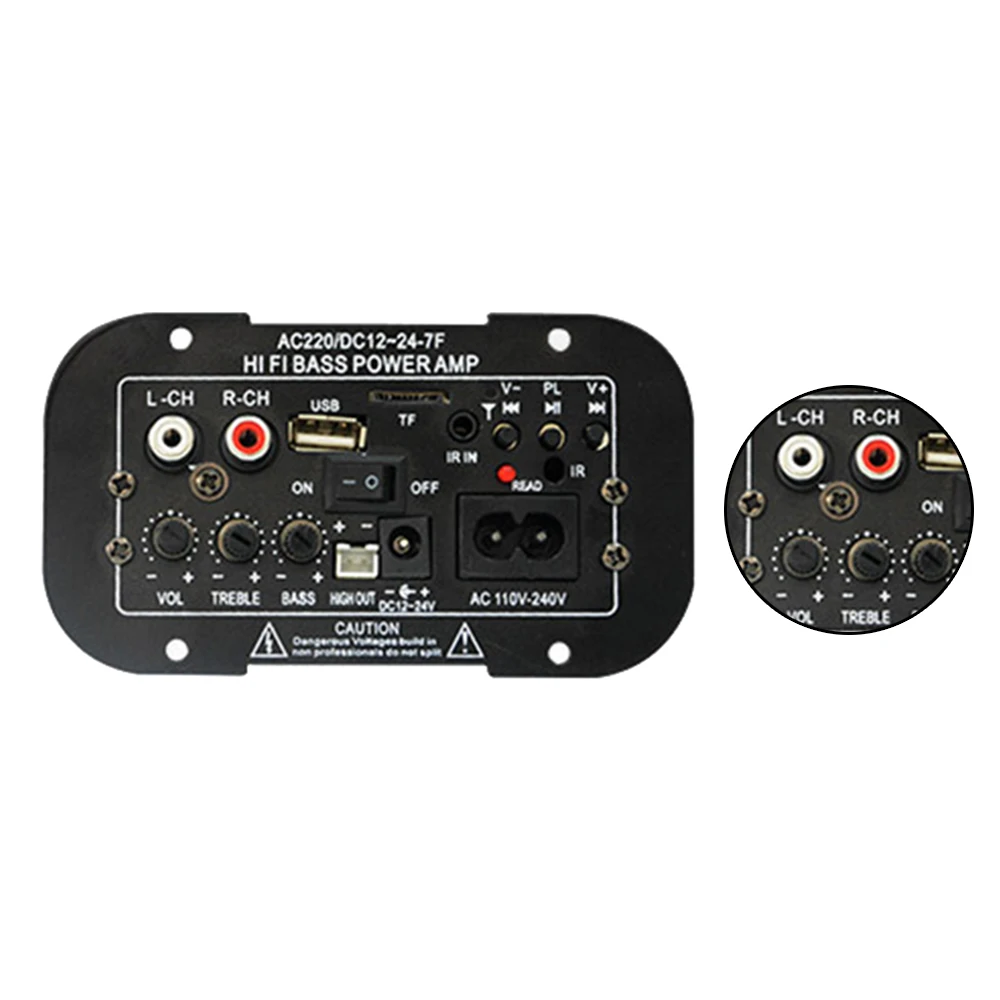 Плата усилителя аудио bluetooth Amplificador USB ЦАП FM радио TF плеер сабвуфер DIY 12/24V для