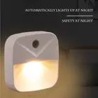 Новый Умный ночник с датчиком управления освещением, детская комната, коридор, мини-светильник для спальни, прикроватный ночник с розеткой, детский