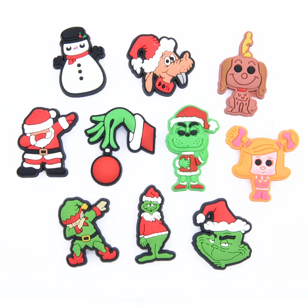 

New Arrival Merry Christmas Croc Shoe Charms Santa Claus Snowman Sleigh Elk Clog Shoes Decoration Christmas Eve Gift Accessories