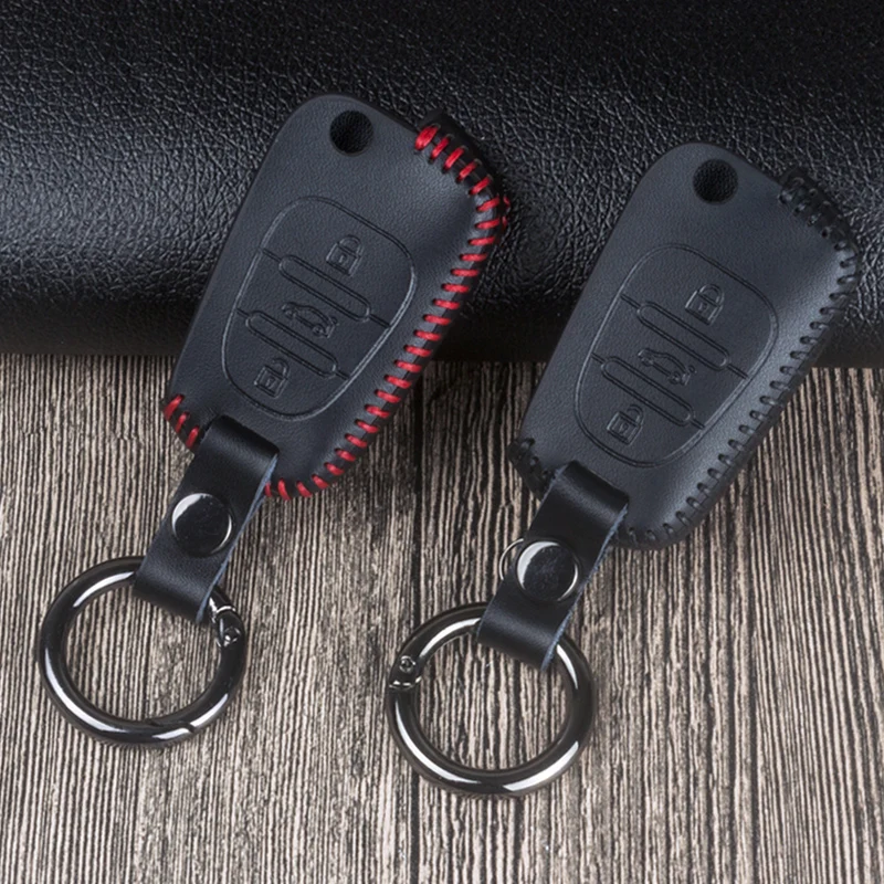 Кожаный Автомобильный Чехол для ключа дистанционного управления Kia Rio Sportage 3 4 QL