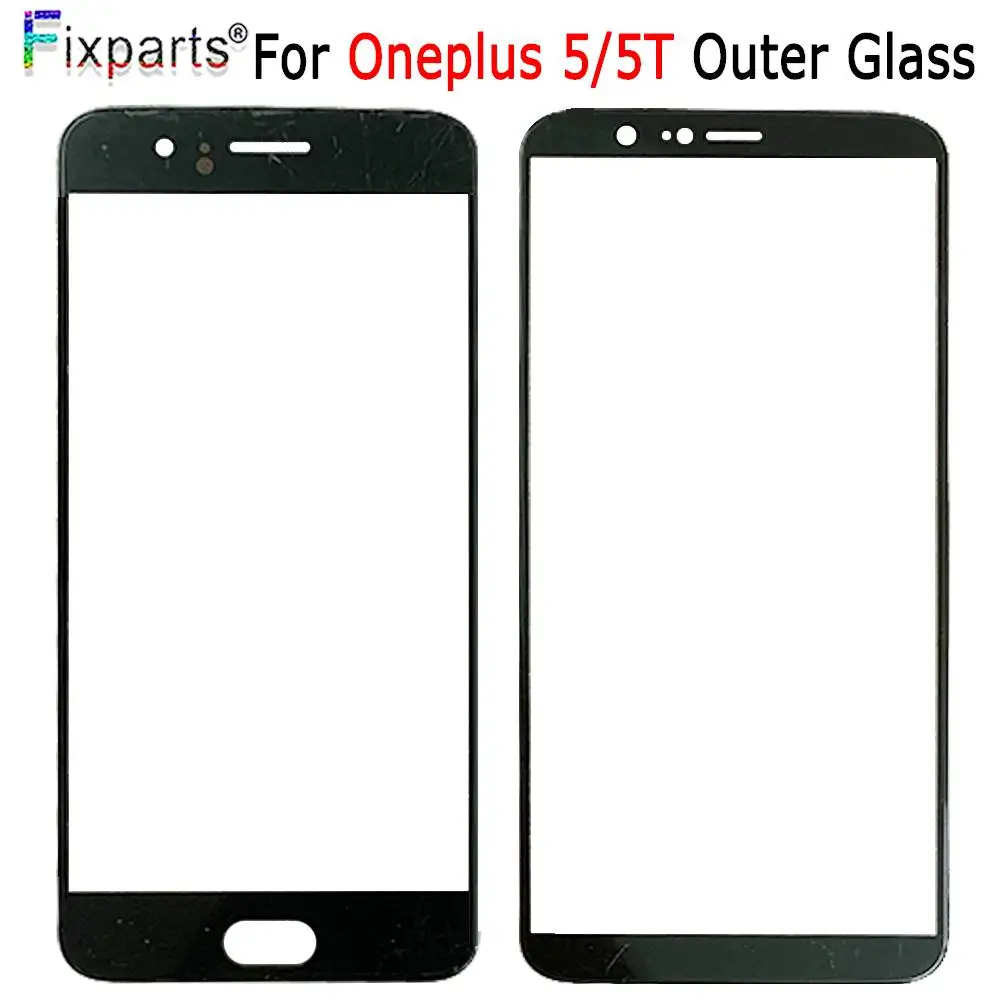 

Переднее стекло для Oneplus 5/5T ЖК-экран внешнее стекло объектива Замена Ремонт Запасные части для Oneplus 5T 5t 5 внешнее стекло