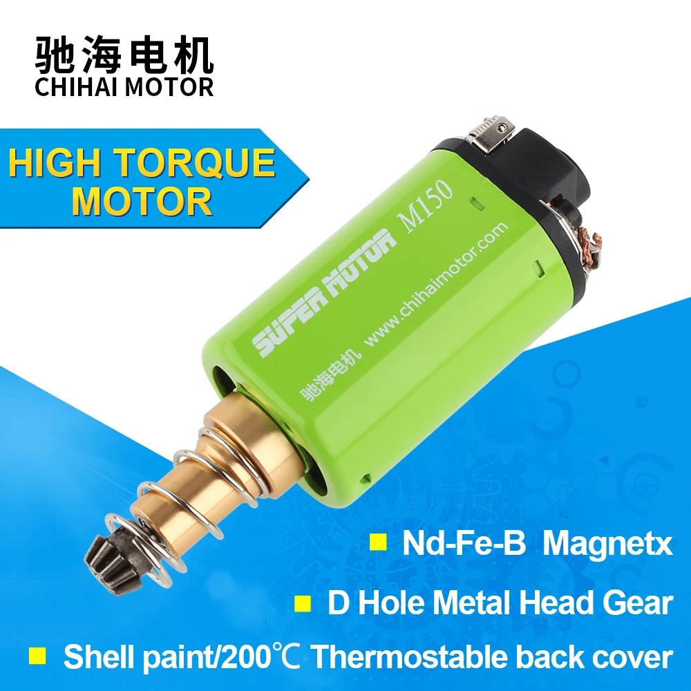 

Airsoft Motor 16TPA Long Axle For AK M4 M16 MP5 Ver2 Gearbox High Torque Speed Pinion Gear Type D Paintball Accessories