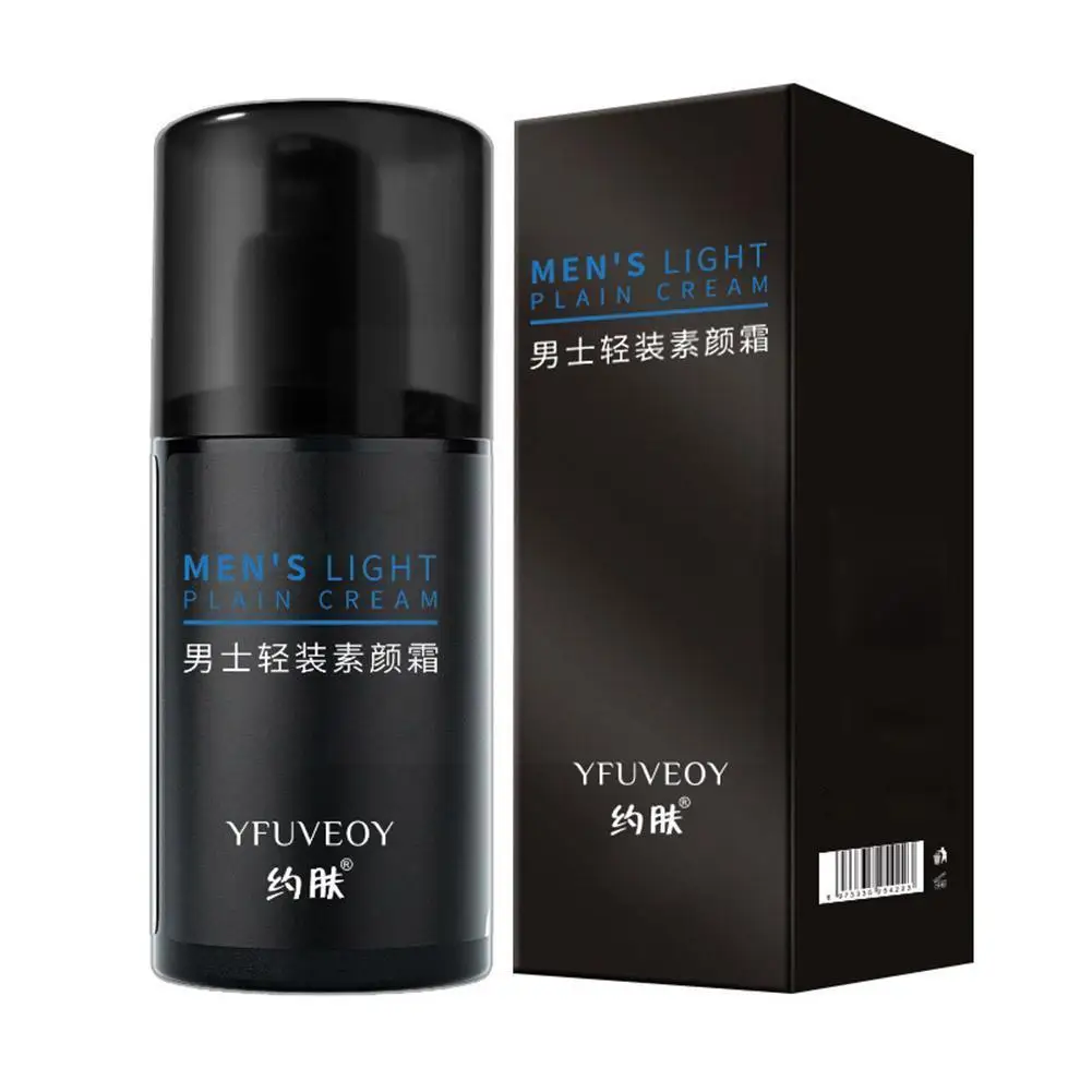 

Men BB Cream Face Cream Natural Whitening Skin Care Color Base Care Effective Skin Face Makeup Sunscreen Men Foundation Y0F1