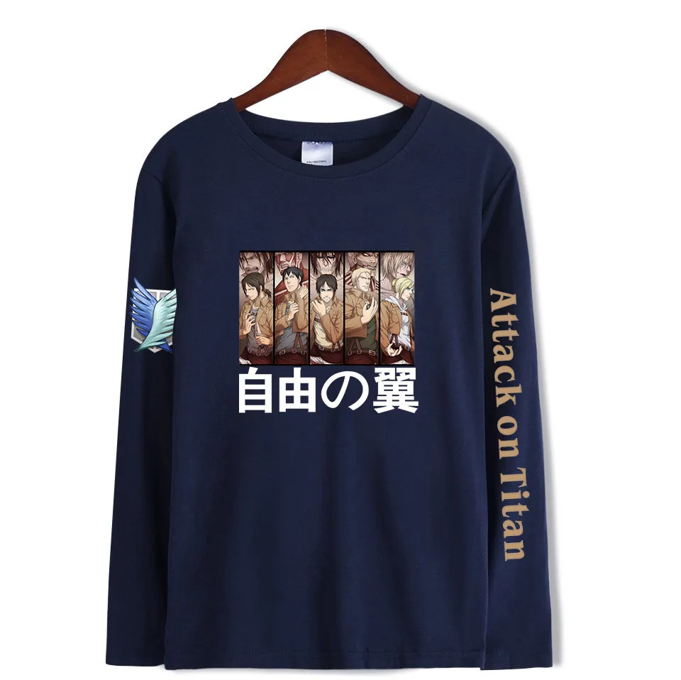 

Leisure men round collar long sleeve T shirt daily spring and autumn boys T shirt Harajuku printed shirt