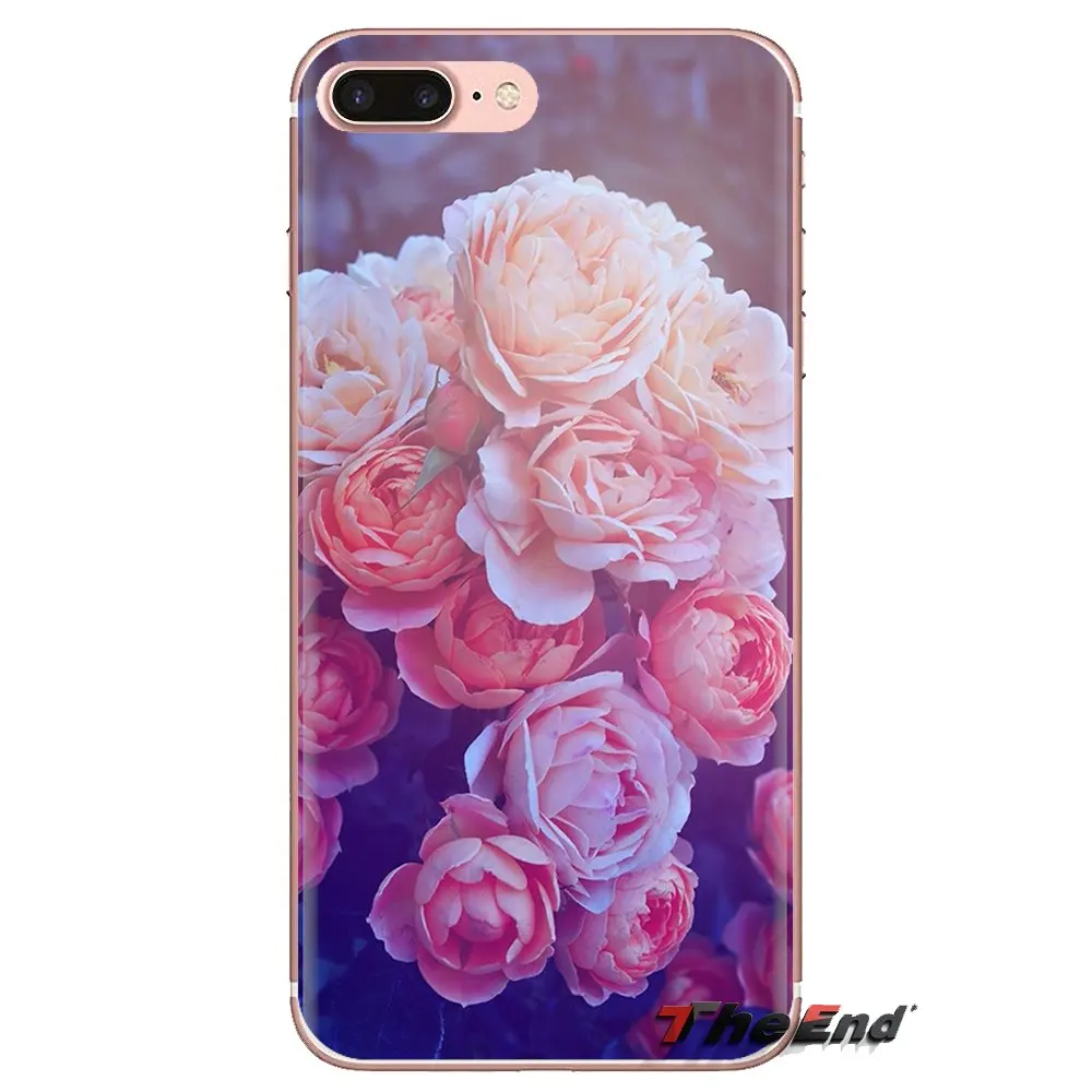 Розовые Блестящие розы обои прозрачные мягкие чехлы Чехлы для iPod Touch Apple iPhone 4 4s 5 5S