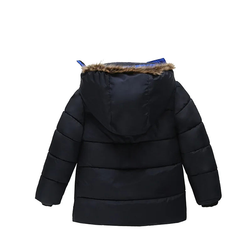 

Winter Warm Thickening Fur Collar Child Long Coat Fleece Liner Baby Boys Jackets Children Outerwear For 2-6 Years Old