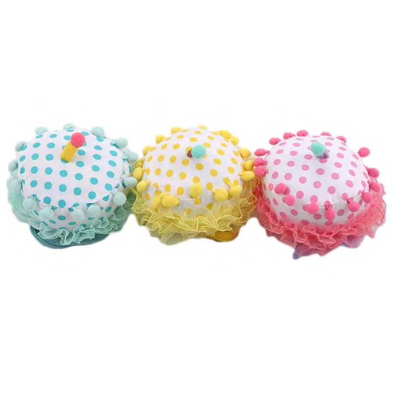 

1pcs Birthday Caps Cake Shape Crown Birthday Hat Newborn Baby Birthday Headband Birthday Party Decorations