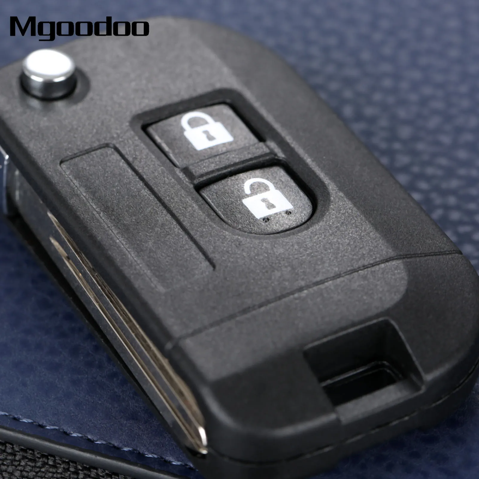 Mgoodoo 2 кнопки раскладной чехол для ключа автомобиля FOB Nissan Micra Note Navara Almera сменный