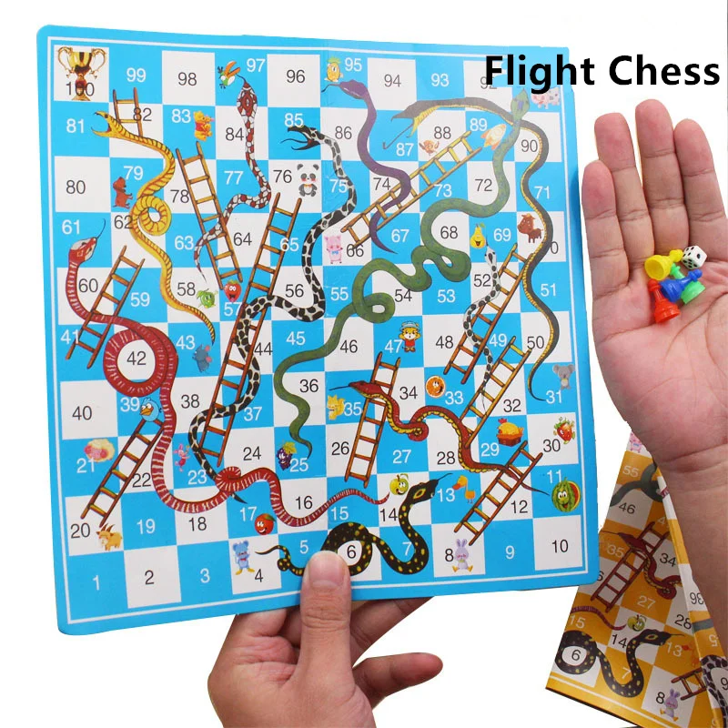 Детские пластиковые шахматы со змеиным рисунком портативные настольные игры