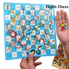 Набор детских шахматных лестниц со змеиной лестницей, переносная настольная игра, забавные игры для семейных вечеринок, игрушки для детей