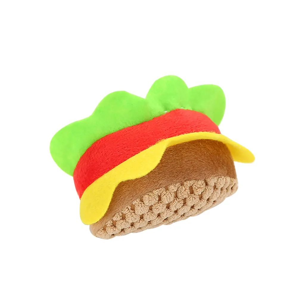 Хлопковая игрушка для кошек 10 г разноцветная модель имитация гамбургер мягкая