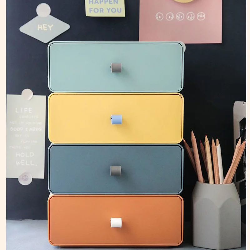 

Girl Mo Landi Color Large-capacity Desktop Drawer Storage Ins Wind Cosmetics