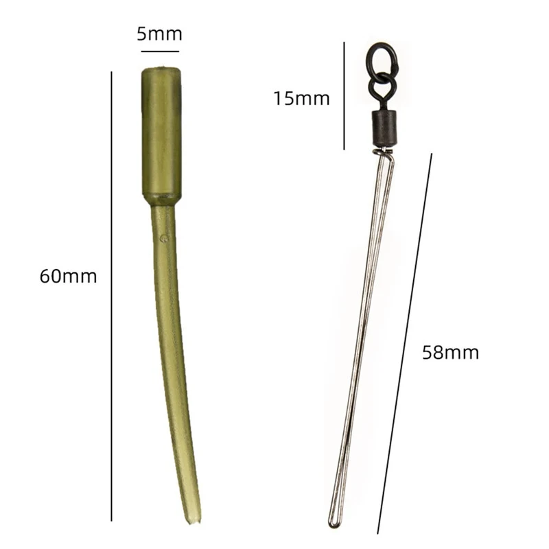 

5PCS Carp Fishing Accessories Helicopter Rig Rubber Sleeve Bead Fishing Anti Tangle Sleeve Carp Chod Rig Tackle Tools