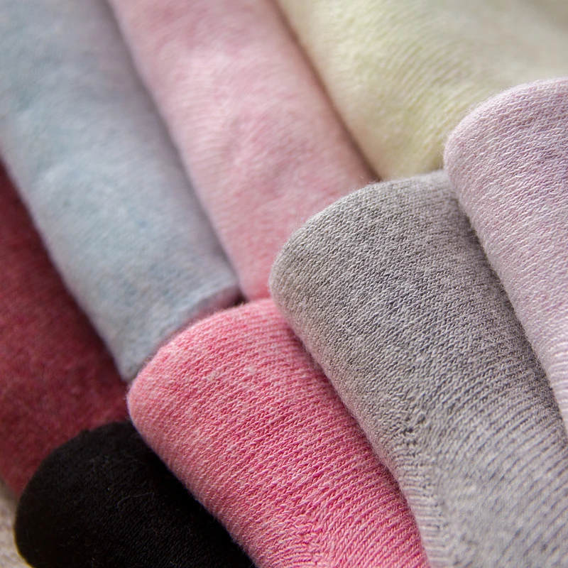 12Pcs/6Pair Hot Selling Women Cotton Socks Simple Solid Color High Quality Autumn Winter Warm Socks Chistmas Gift for Friend