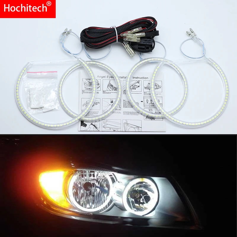 

for BMW 3 Series E90 2005-2008 Ultra bright SMD white LED angel eyes 2600LM 12V halo ring kit daytime running light