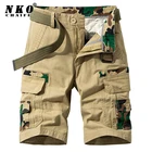 Мужские шорты-карго CHAIFENKO, хлопковые армейские тактические свободные штаны, повседневные рабочие шорты в стиле милитари со множеством карманов, лето 2021