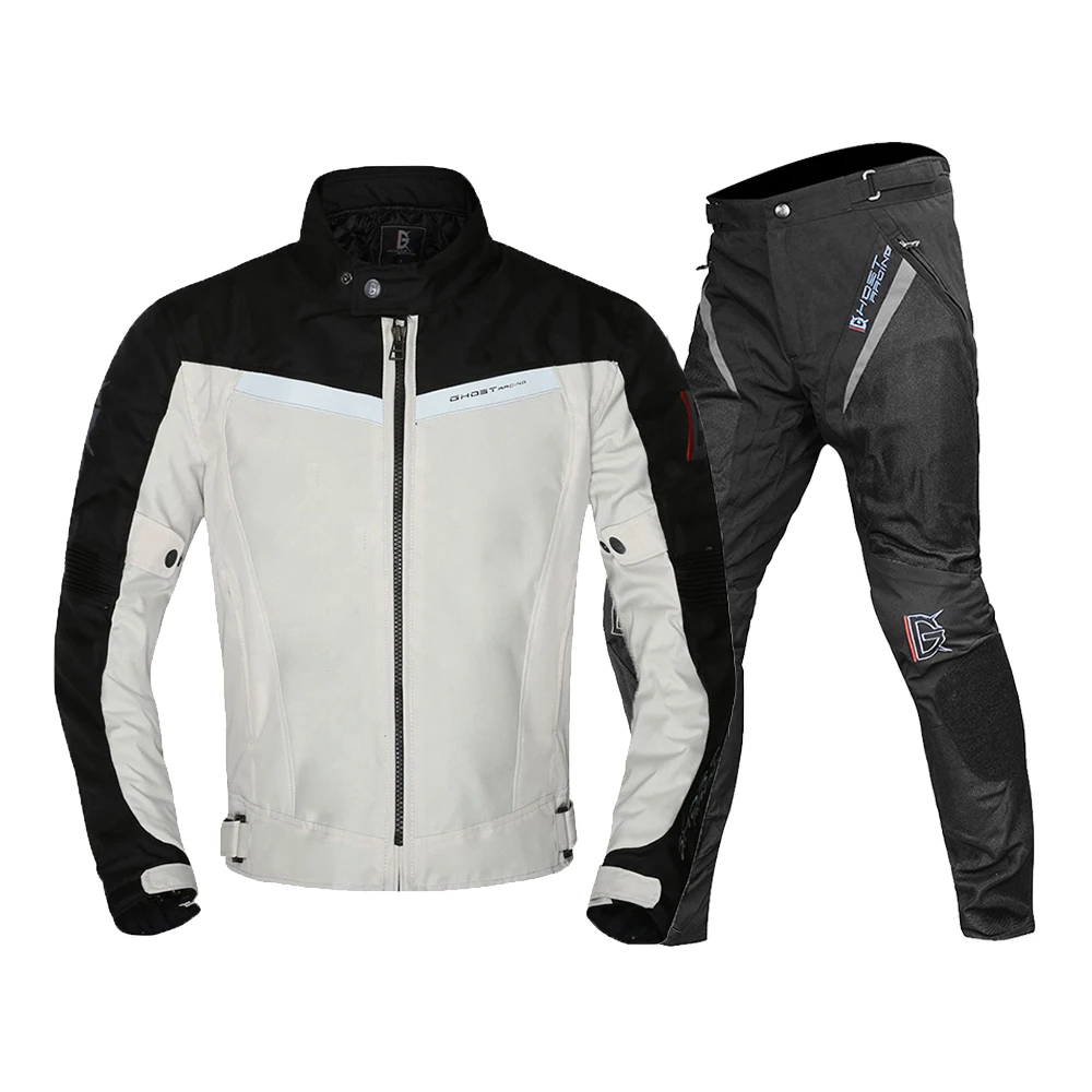 GHOST RACING moto rcycle куртка защитная Экипировка moto rbike мотоциклетная куртка водонепроницаемая ветрозащитная одежда moto rcycle костюмы - Цвет: GR-Y02 WT Suit