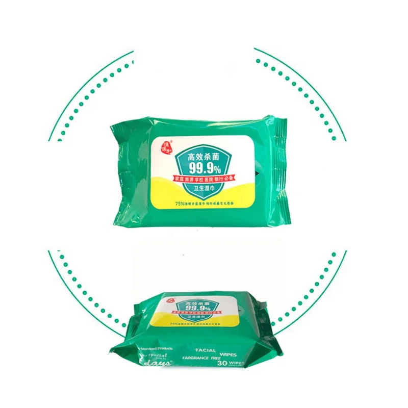 Влажные салфетки 30 шт./лот влажные бактериостатические десять насосов | Красота и