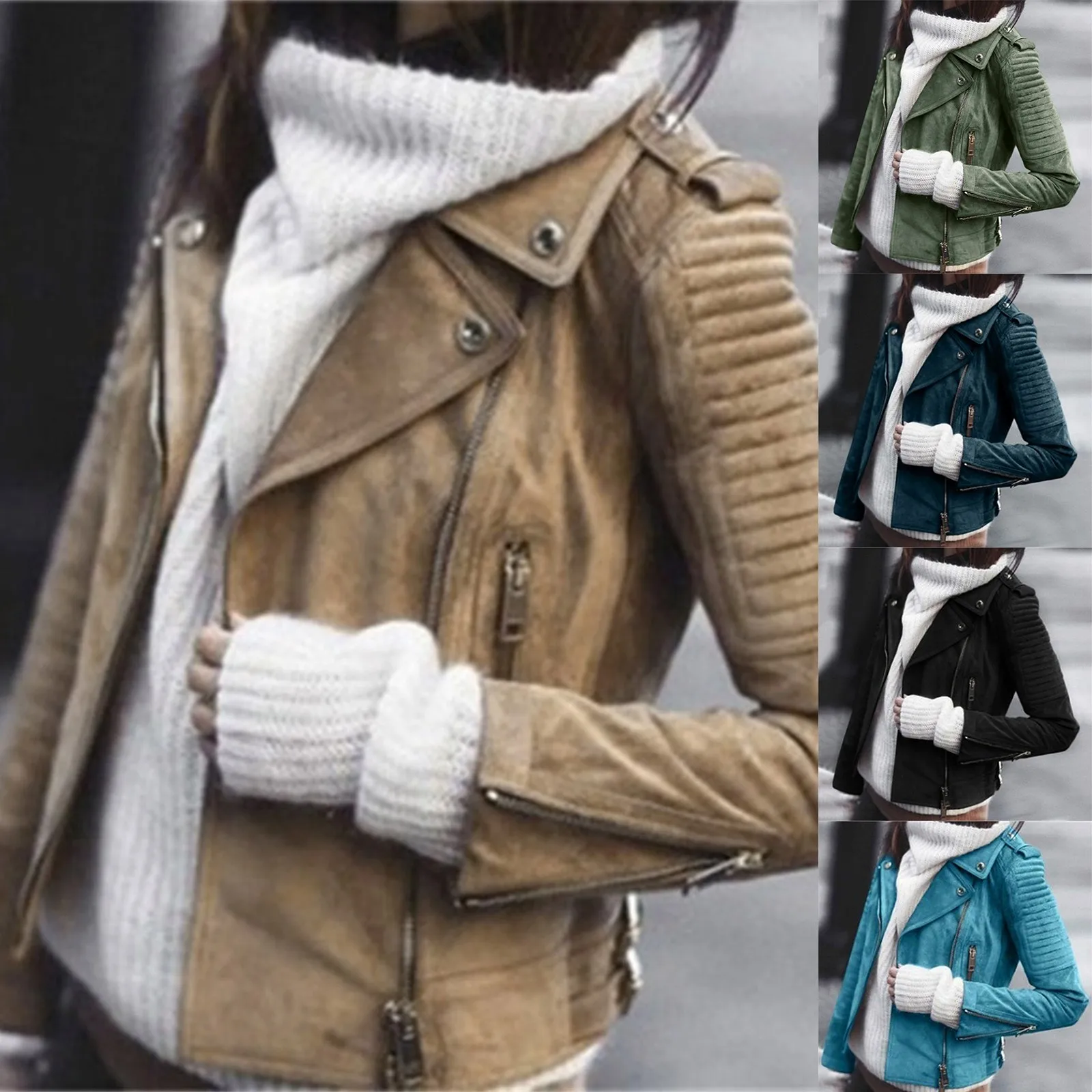 

Women Vintage Leather Jacket Zipper Short Motorcycle Coat Retro Jacket Fashion Motorcycle Style Coat Куртка Зимняя Женская