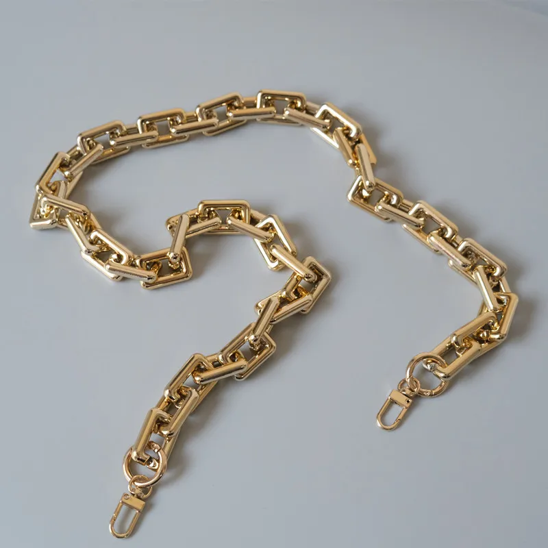 

New Fashion Gold Acrylic Resin Chain Woman Handbag Accessory Chain Luxury Strap Women Shoulder Big Clutch Chain