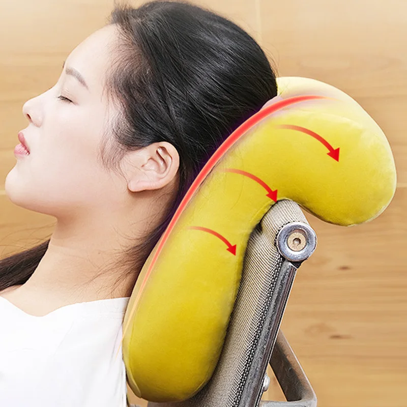 Хорошая здоровая подушка для сна путешествий плюшевая хлопковая на шею