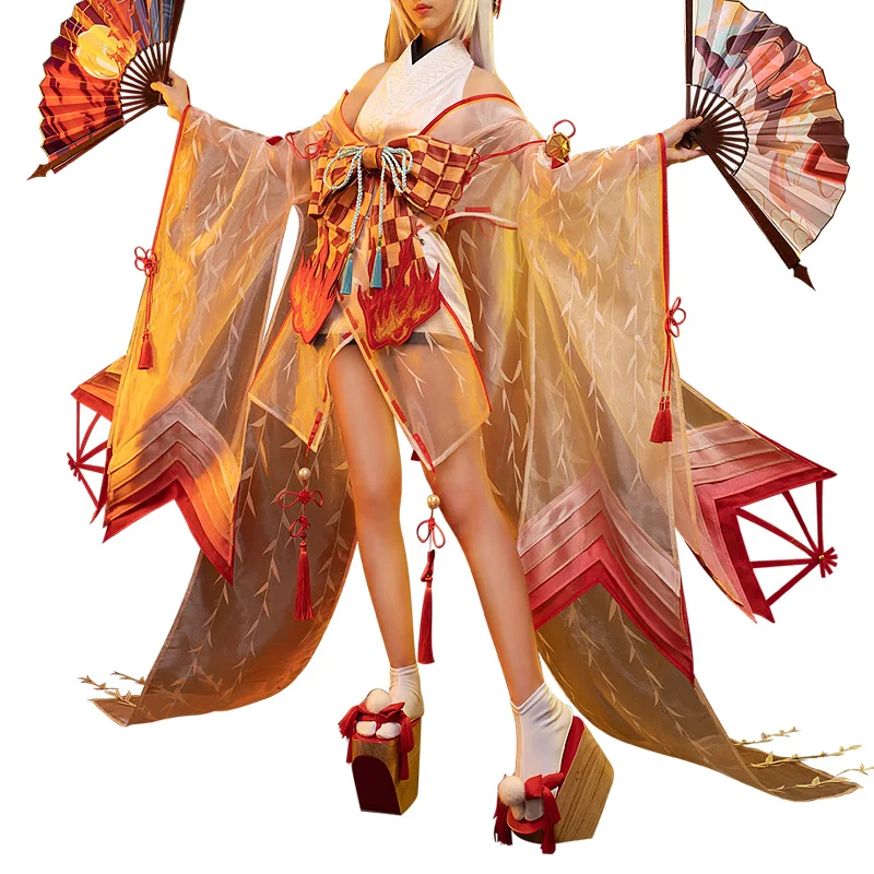 Game Onmyoji SSR Shiranui No Awakening Kimono Uniforms Cosplay Costume Free Shipping F | Тематическая одежда и униформа