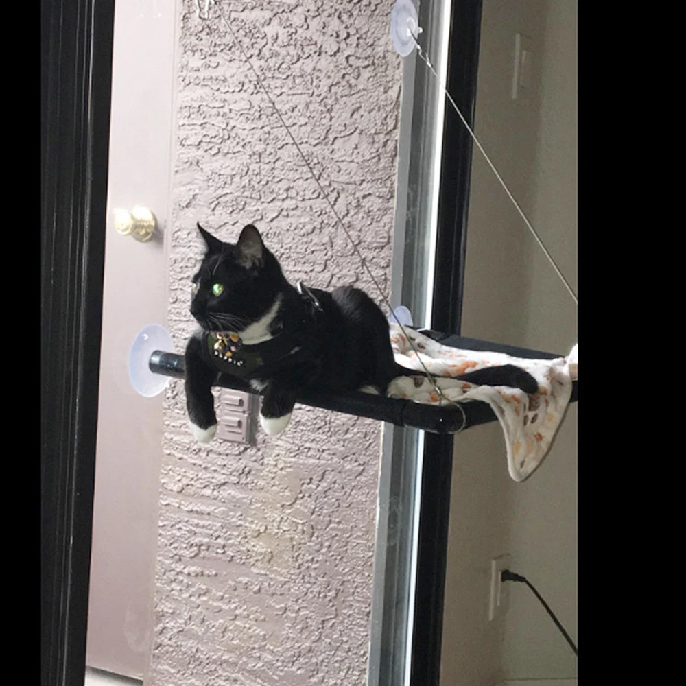 Cat Bed Basking Window Hammock Perch Cushion Bed Hanging Shelf Seat Pett 2