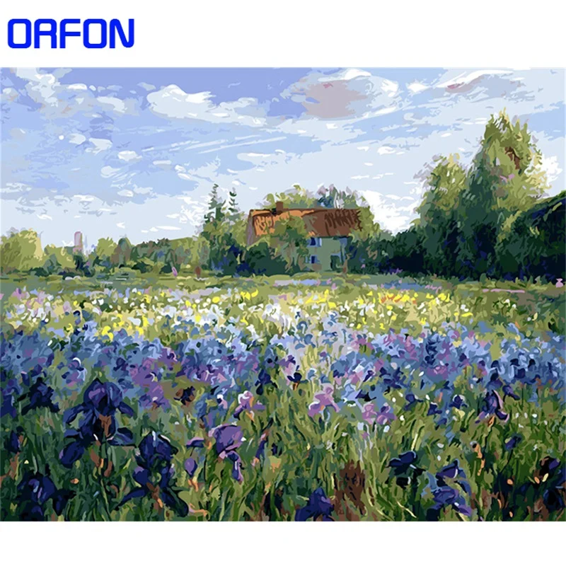 

ORFON Frame Picture DIY Painting By Numbers Flowers Unique Gift Calligraphy Painting For Home Decor 40x50cm Wall Artwork