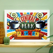 Friends Diamond Painting Tv Show Inspirational Central Perk 5D Full Drill Resin Mosaic Embroidery Cross Stitch Home Decoration