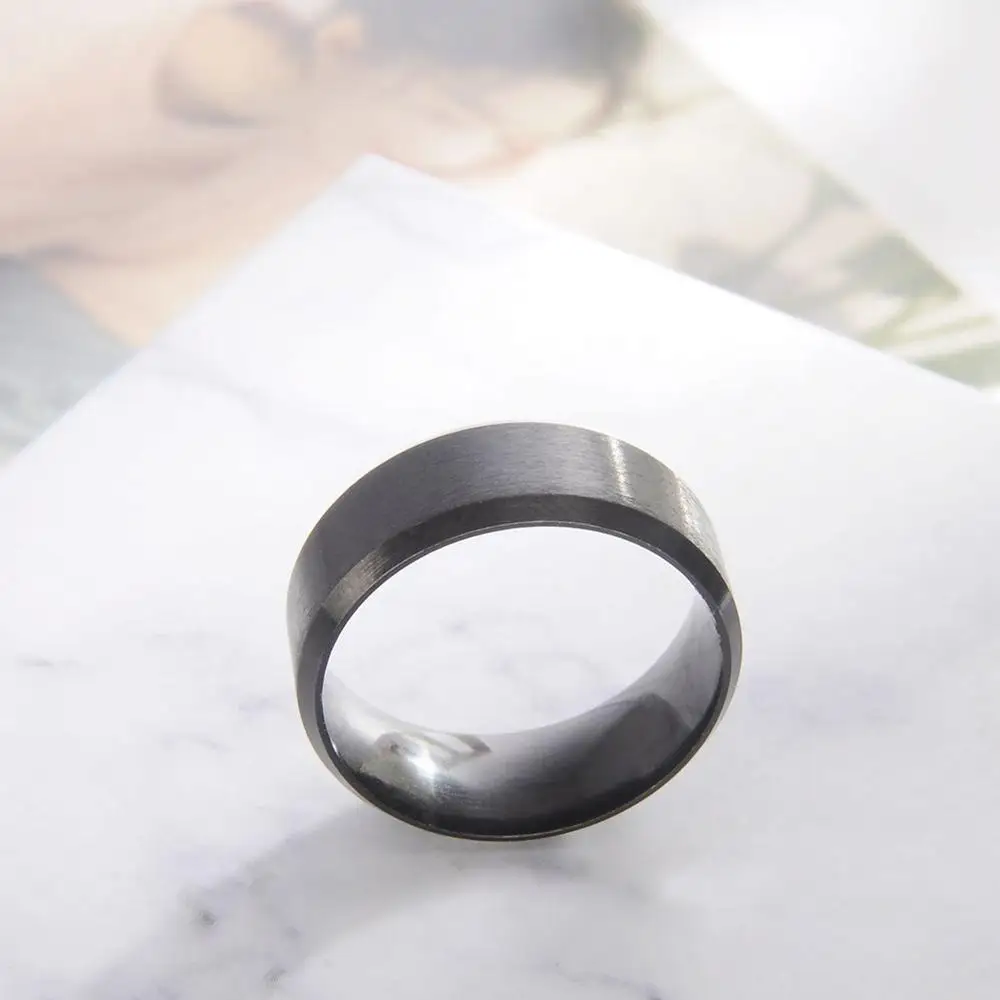 Простые Кольца из титановой стали 8 мм в стиле панк римская цифра крученая