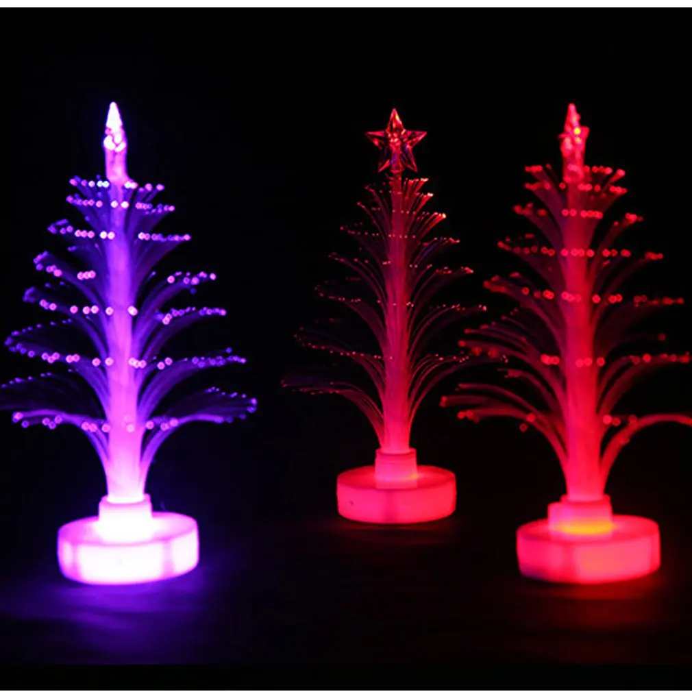 

Romantic gift colorful fiber optic Christmas Creative colorful flash Christmas tree night light