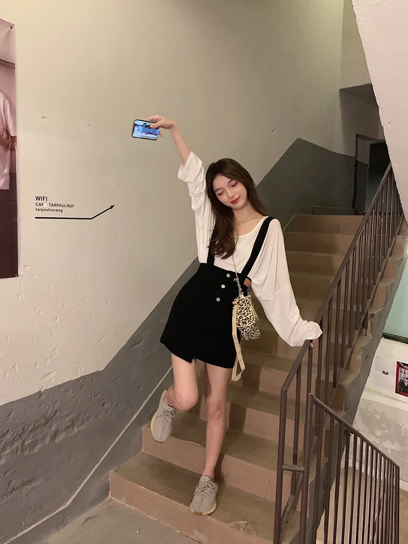 Костюм из двух предметов для девочек модный топ с открытыми плечами и длинным