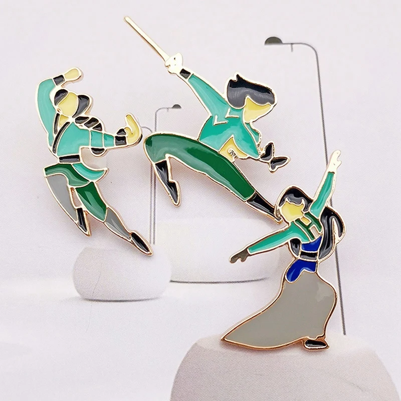 Новейший набор брошей значков из мультфильма в китайском стиле Kongfu Mulan