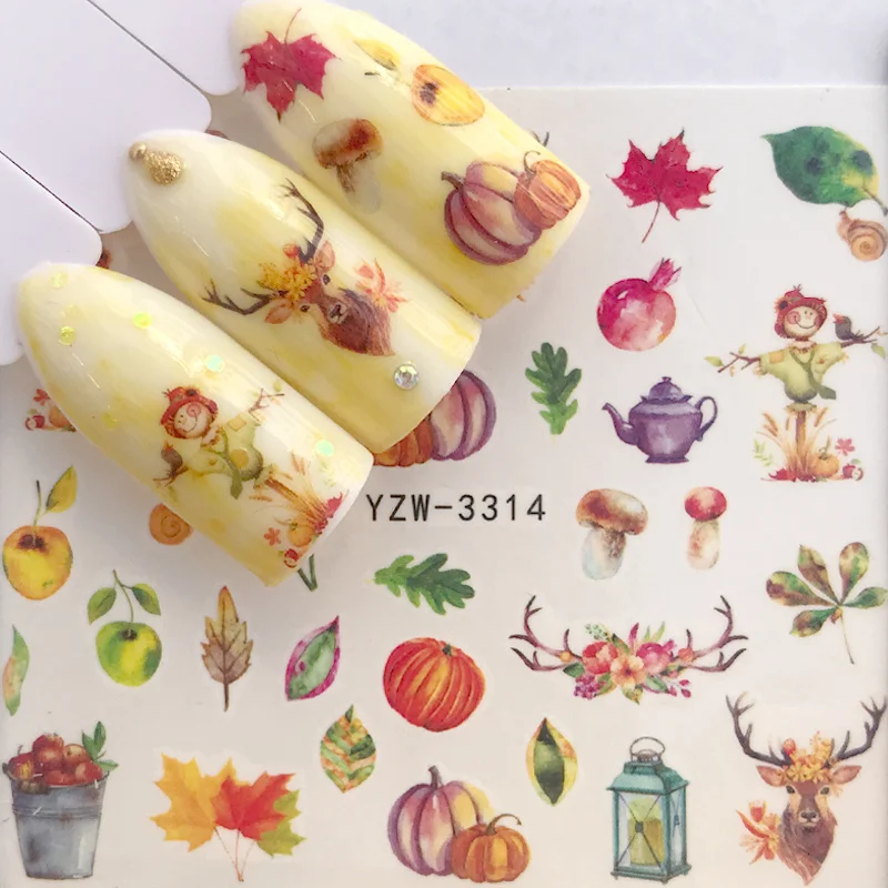 

1 Sheet Watercolor Simple Floral Flower Nail Sticker Gel Wraps Decal Manicure Decor Christmas Water Transfer Slider Foil