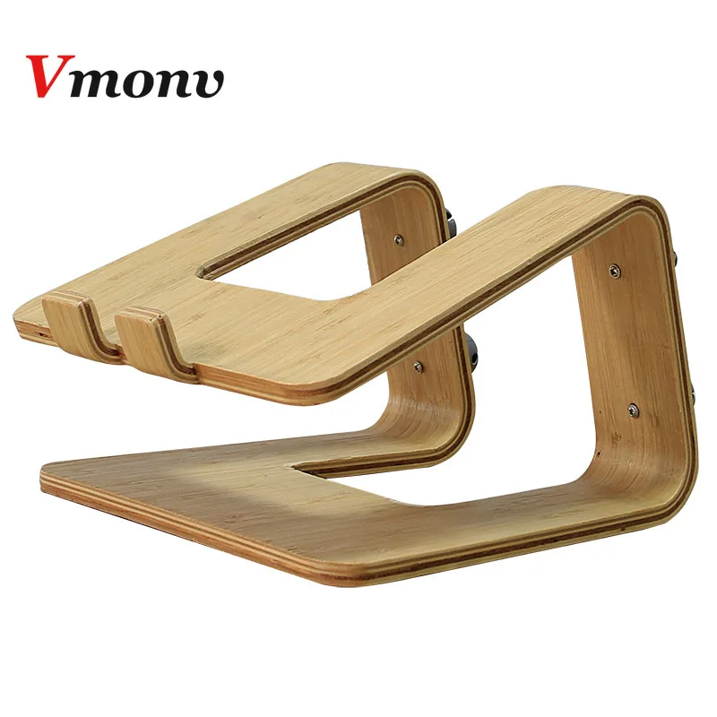 Эргономичная бамбуковая подставка для ноутбука Macbook Air Pro Retina 11 13 15 дюймов