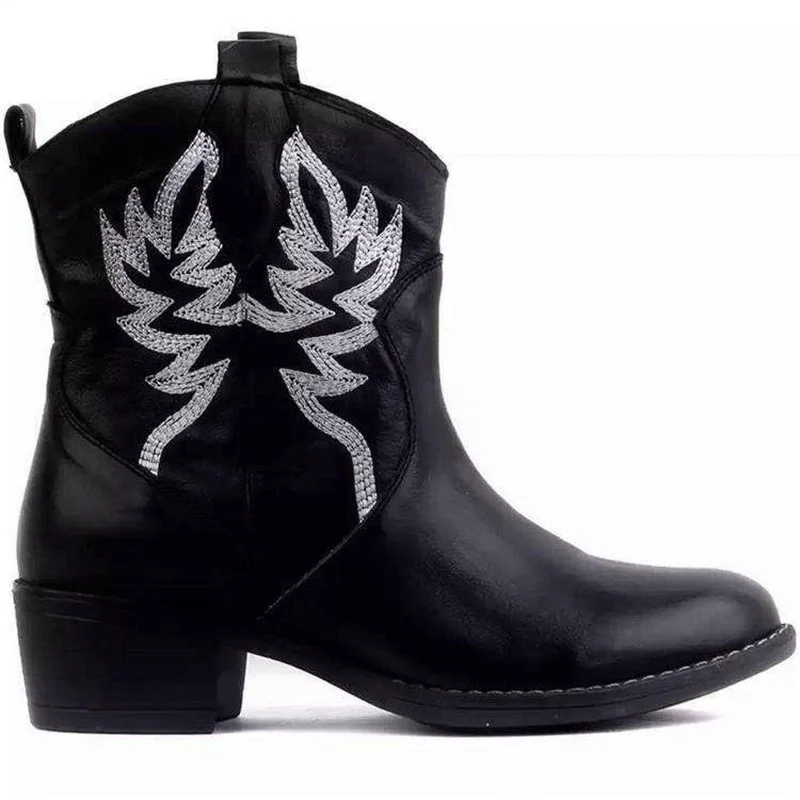 

Retro Women's Boots Ethnic Style Ankle Boot High-heeled Platform Shoe Floral Carving Boot Fashion Thick Casual Shoe Chelsea Boot