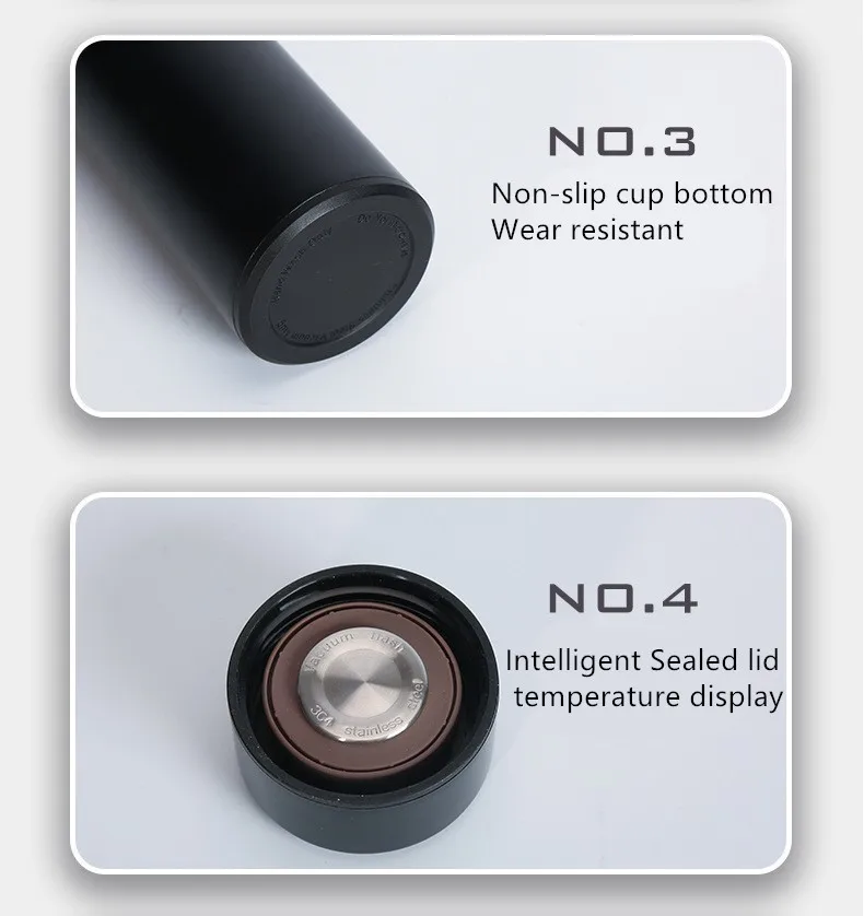Soffe Vacuum Thermos Bottle With Intelligent Temperature Display 500ML Food Grade Stainless Steel Vacuum Flasks Bottles