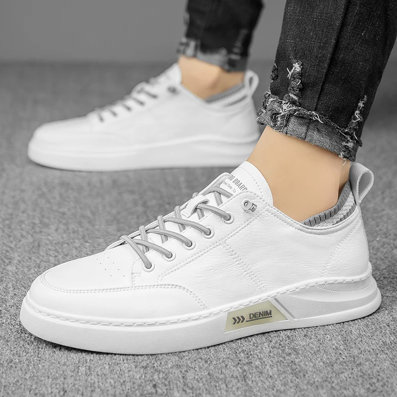 

Men's Shoes Casual Lace-up Solid Comfortable Flats Quality Handmade Sneakers Men Fashion Outdoor Loafers Classic Male Footwear