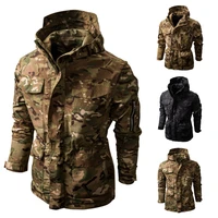 mens coats camouflage print hooded casual outdoor windproof jackets mens clothing