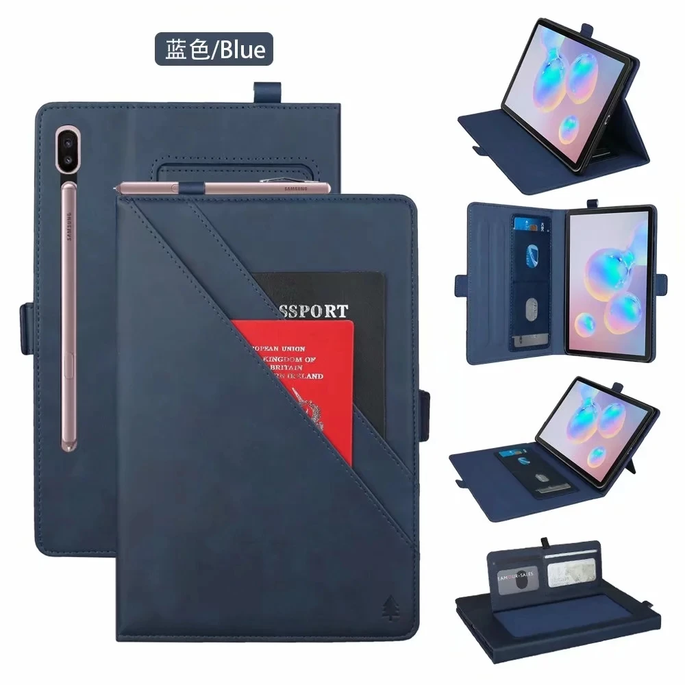 Кожаный чехол Премиум для Samsung Galaxy Tab S6 10,5 T860 T865 планшет смарт-подставка чехол для Galaxy Tab S6 10,5 Чехол+ пленка+ ручка