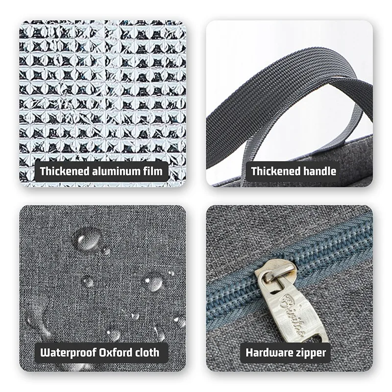 Изоляционный Ланч-бокс сумка для ланча из алюминиевой фольги Женский контейнер