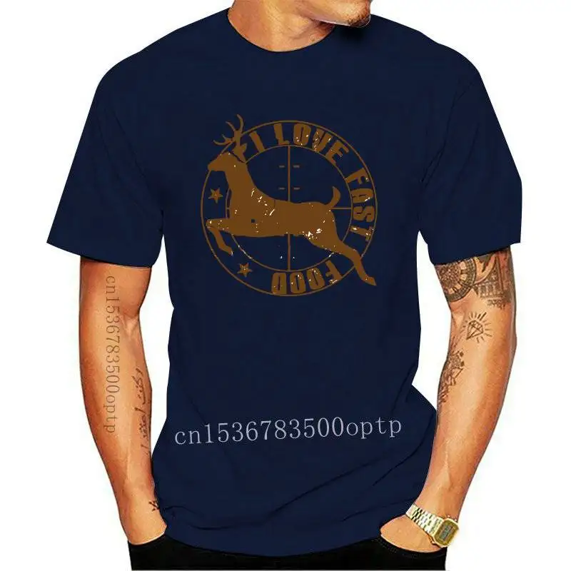 

New Men T Shirt I love fast food-hunting deer Women t-shirt