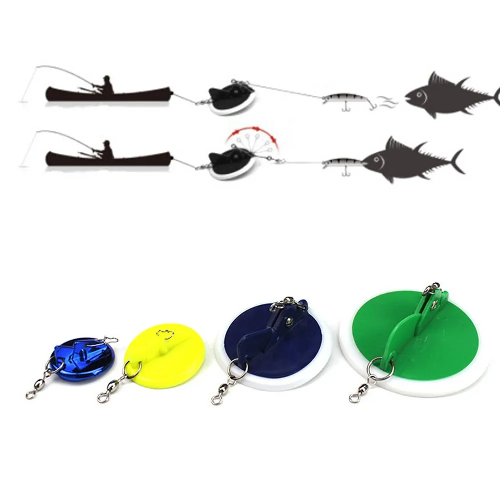 1PC Boat Fishing Trolling Diving Disc Diver Connector Come With Sinker 8-shaped Ring Plastic&Stainless Steel For Fishing