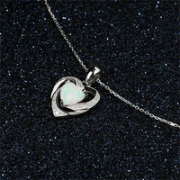 baroque palace heart opal pendant 2021 fashion women silver plated rhinestone choker pendant for women party jewelry no chain