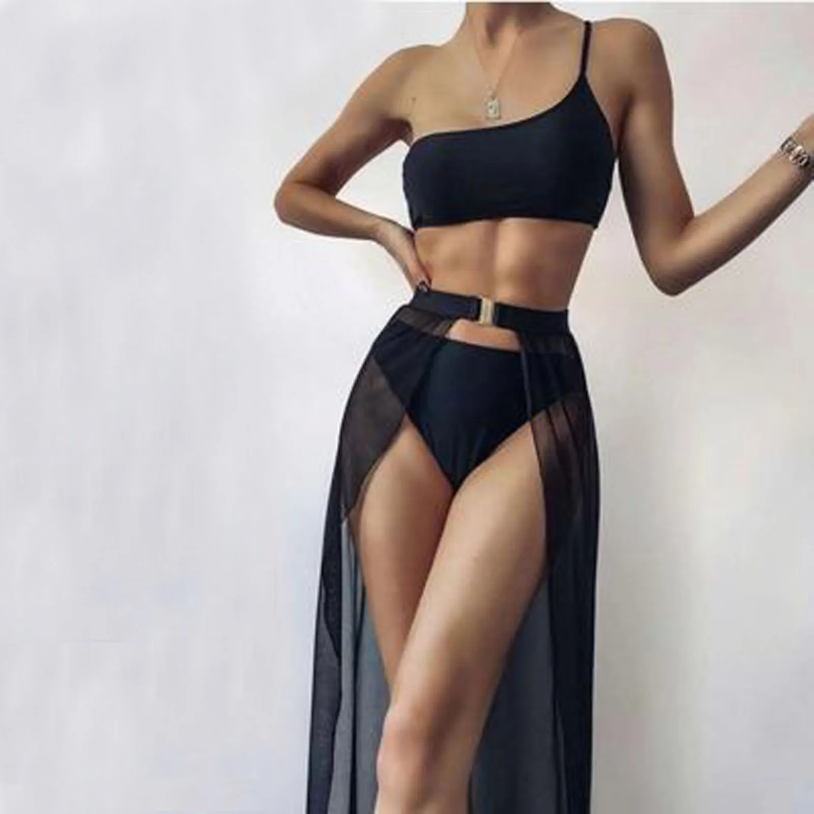 2020 сексуальное однотонное бикини женский купальник бандо купальный костюм