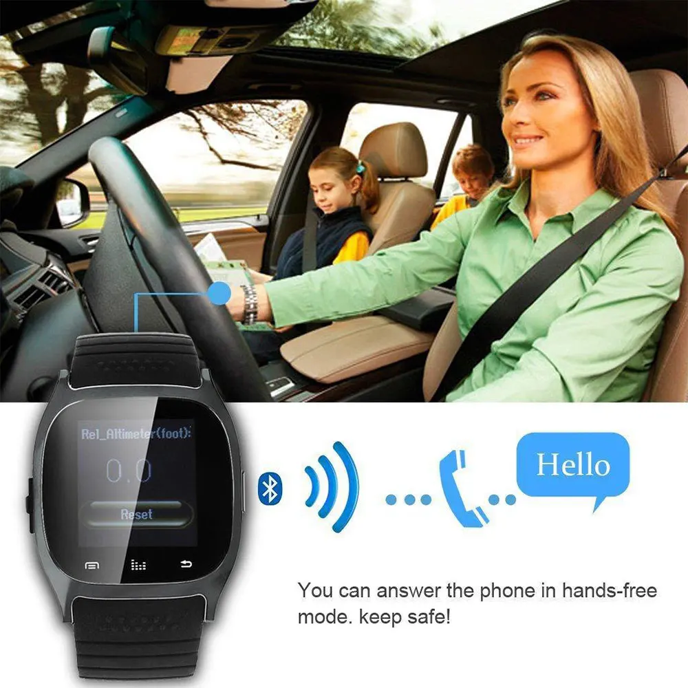 Waterproof Smartwatch M26 Bluetooth Smart Watch Daily LED Display for Android Phone Men | Электроника