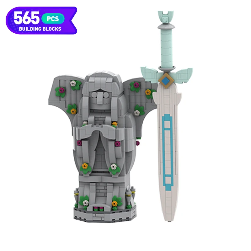 

MOC Castle Game The Legend of Mini Hailar Scene Building Blocks Bricks Goddess Swordby Hyrule Master Sword Weapon Toys Gifts